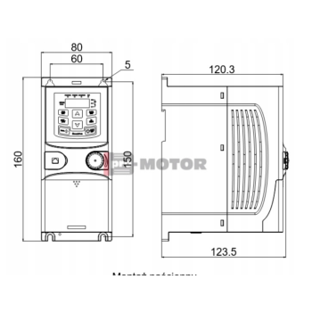 Falownik wektorowy trójfazowy GD20-0R7G-4 0,75kW 3x400V